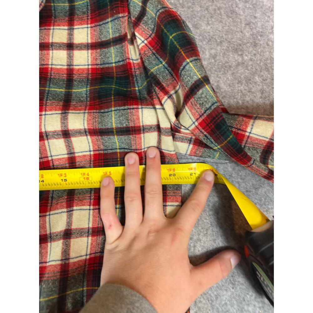 Vintage 50s Pendleton Blazer Jacket Womens Large Green Red Tartan Plaid Wool - Picture 7 of 7
